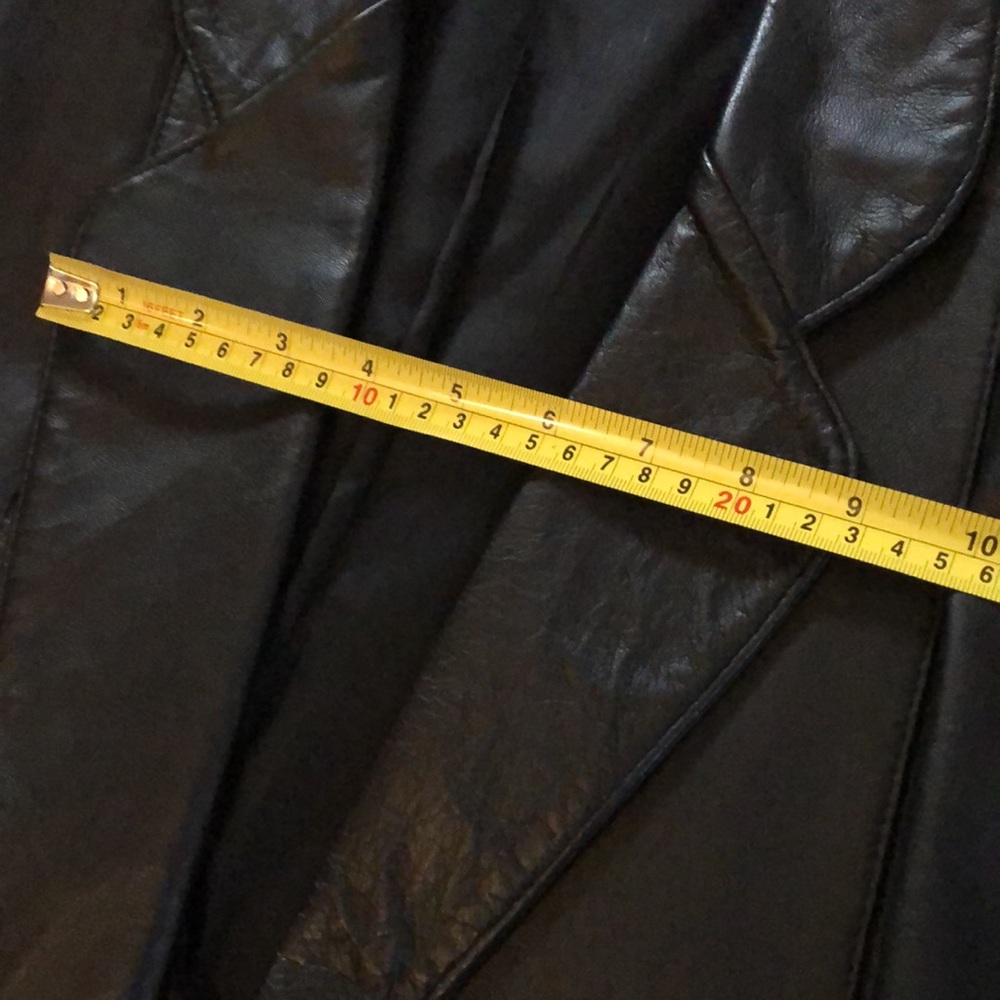 Parody Vintage Leather Unconstructed Open Jacket, shoulder pads, deep pockets - Picture 13 of 13